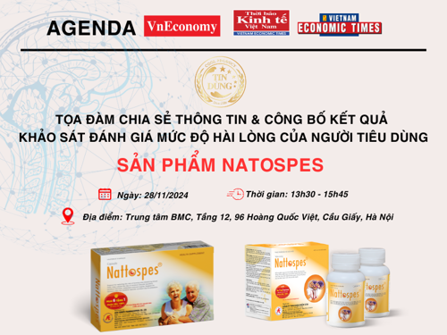 NÓNG: LỄ “CÔNG BỐ KẾT QUẢ KHẢO SÁT ĐÁNH GIÁ ĐỘ HÀI LÒNG NGƯỜI TIÊU DÙNG VỀ SẢN PHẨM NATTOSPES” SẮP DIỄN RA